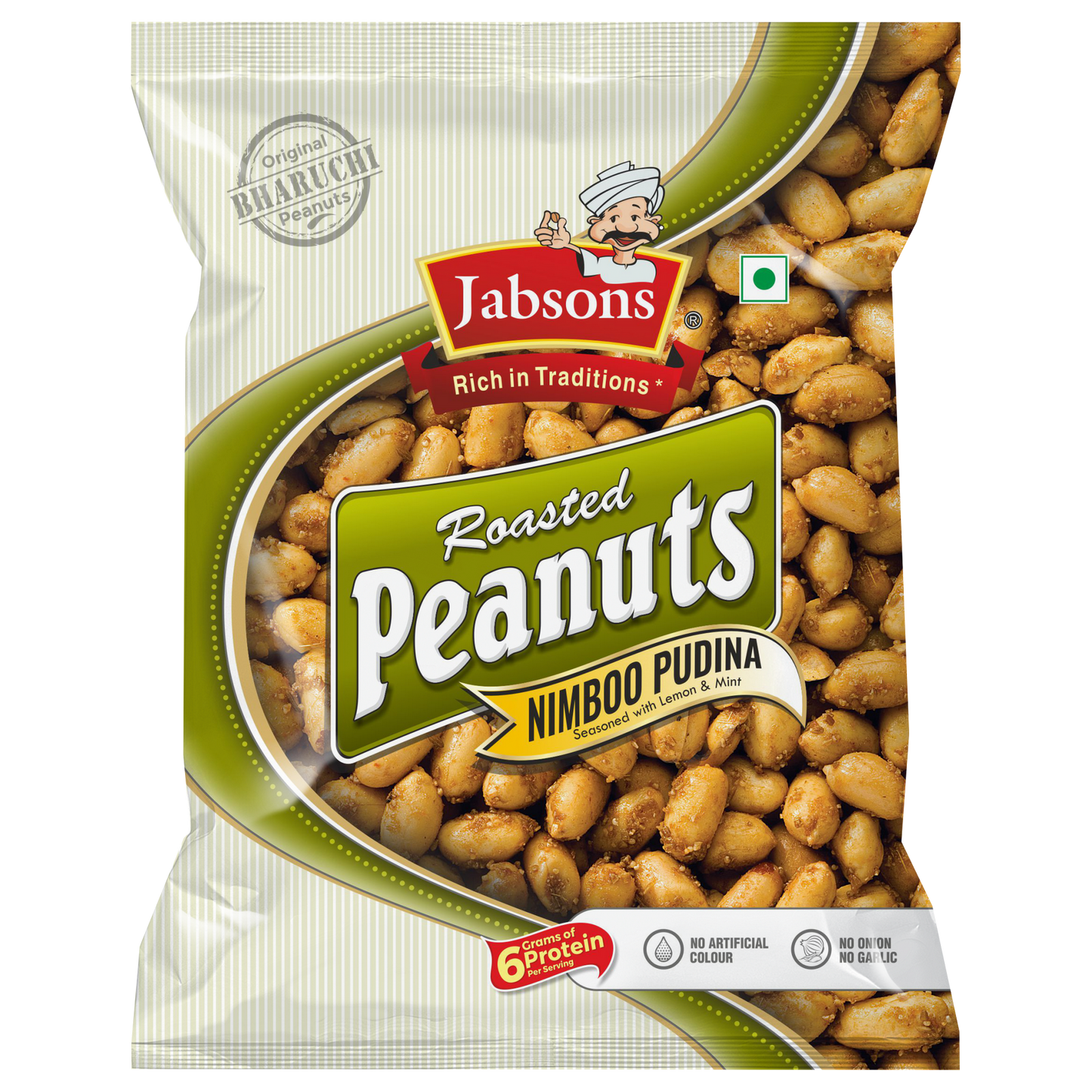 Jabsons Roasted Peanut Nimboo Pudina 140g