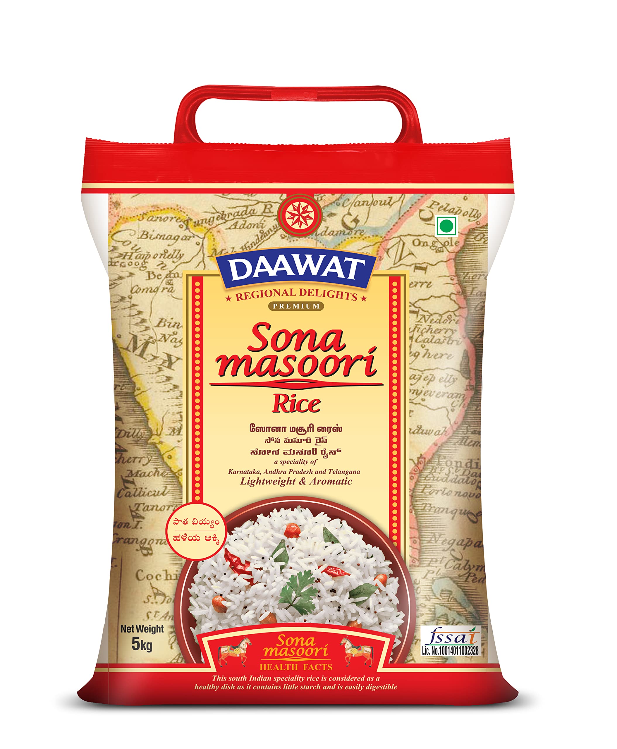 Daawat Organic Sona Masoori Rice 5kg