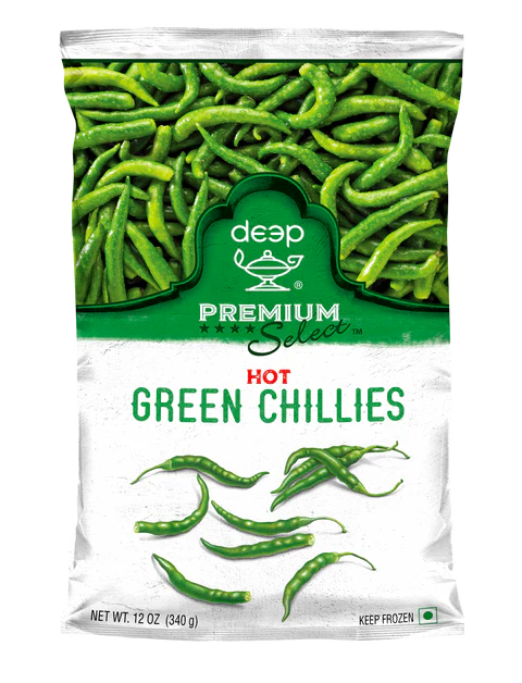 Deep Frozen Green Chillies Hot 340g