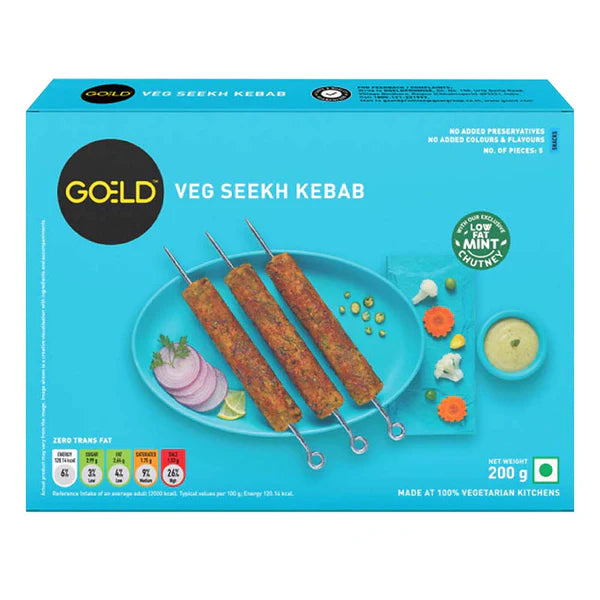 Goeld Frozen Veg Sheekh Kebab 400g