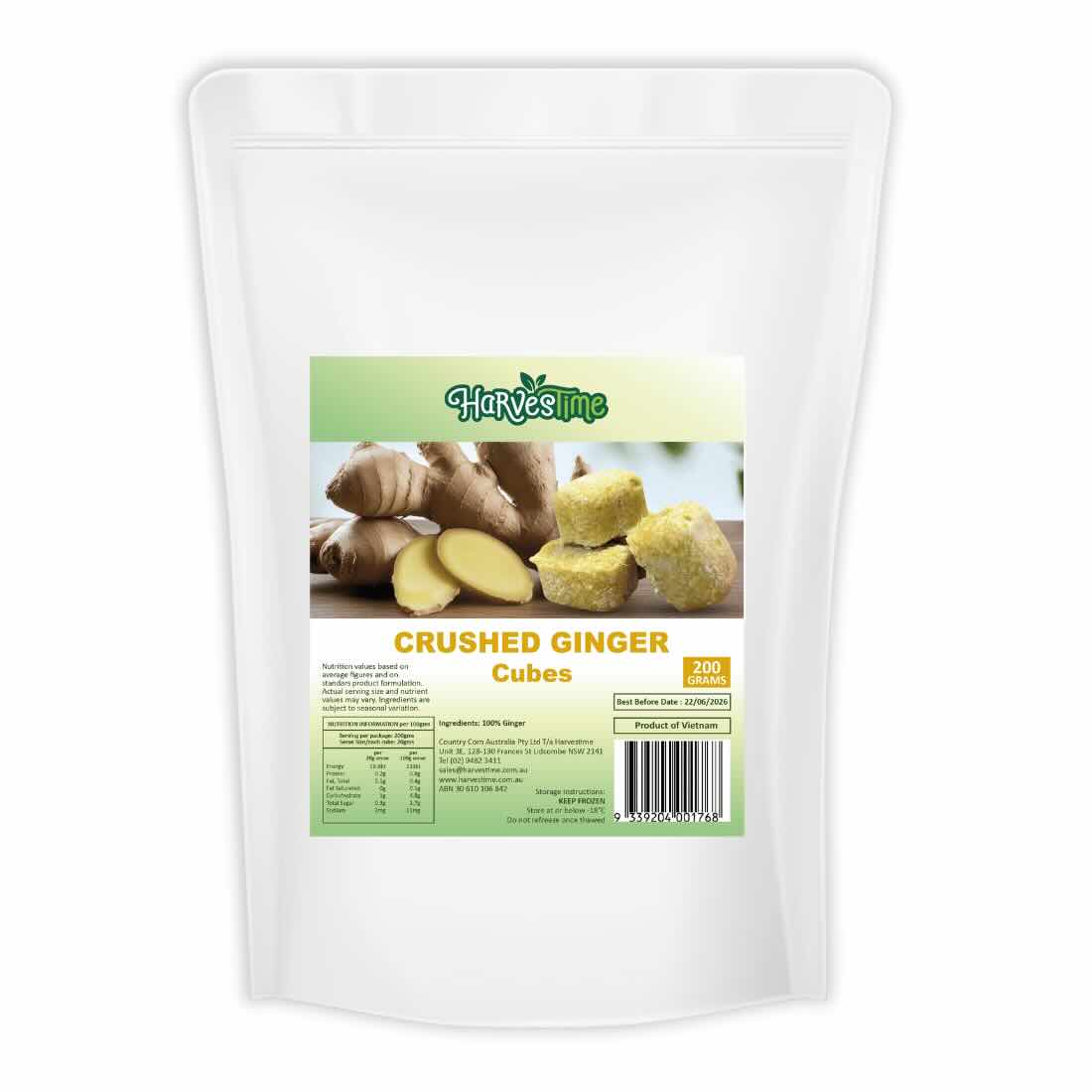 Fav Frozen Crushed Ginger Cubes 200g